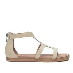 New Lucky Brand Nayda Sandals Women's Size 11 M Buff Tan Neutral Leather Zip